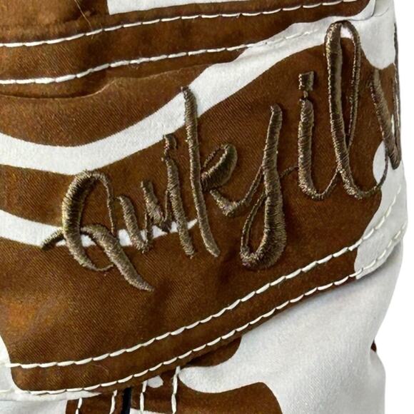 Quiksilver Men's Unlined Swim Trunks Size 36 Brown Leaf Print - Picture 11 of 16